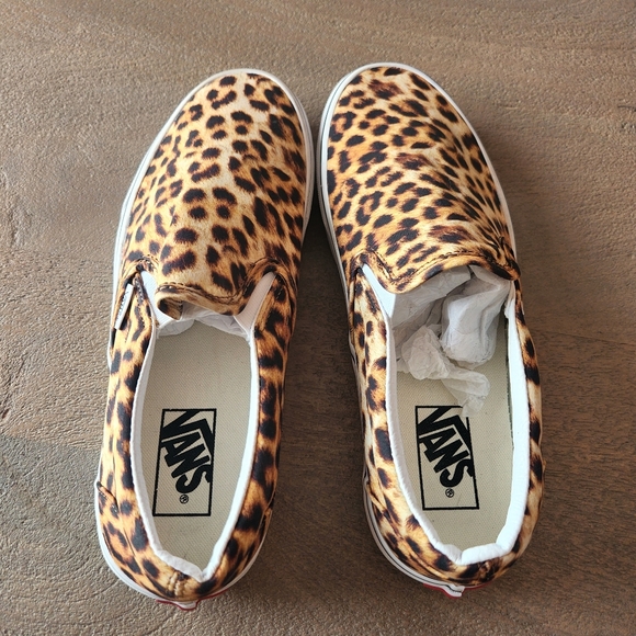 Vans Asher Deluxe Ultra Cush Slip-On Sneaker unisex men 8 women 9.5 cheetah tan - Picture 8 of 11